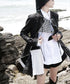 Asymmetric Houndstooth Ribbon Vest